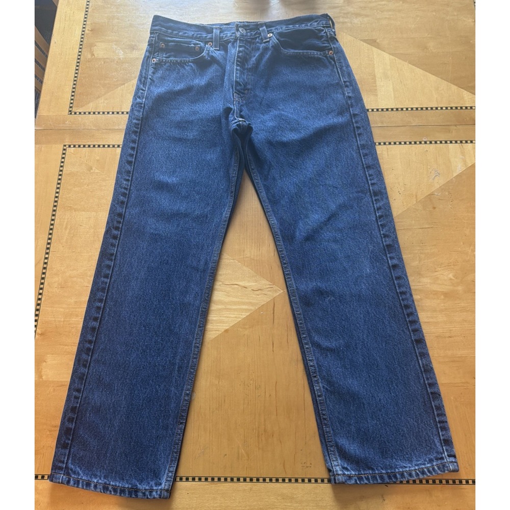 Levi's 505 Regular Fit Men Size 32" x 29" (32"x28") - Straight Leg/Dark Wash EUC